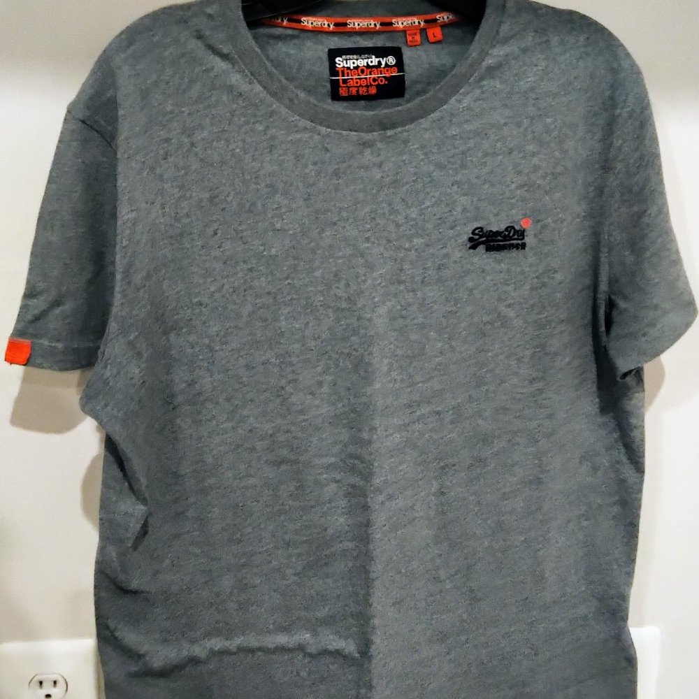 Authentic Mint Condition Superdry Mens T Shirt Short Sleeve Teal Thick Size L